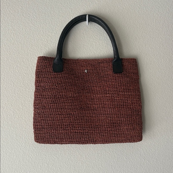 Helen Kaminski Raffia tote bag with leather handles - Picture 1 of 5